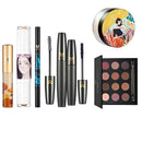 Pro 7pcs Cosmetic Set Shimmer Matte Eyeshadow Palette Contour Highlighter Stick Mascara Eyeliner Eyebrow Pen Loose Finish Powder Makeup