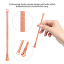 4Pcs Gold Facial Pimple Acne Spot Pimple Remover Blackhead Whitehead Extractor Needles Tool Kit Plastic Case