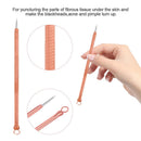 4Pcs Gold Facial Pimple Acne Spot Pimple Remover Blackhead Whitehead Extractor Needles Tool Kit Plastic Case