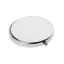 Travel Portable Folding Makeup Mirror Round Compact Pocket Purse Silver
