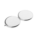 Travel Portable Folding Makeup Mirror Round Compact Pocket Purse Silver