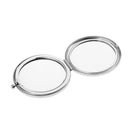 Travel Portable Folding Makeup Mirror Round Compact Pocket Purse Silver