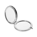 Travel Portable Folding Makeup Mirror Round Compact Pocket Purse Silver
