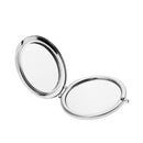 Fashion Portable Mini Round Makeup Mirror Compact Handbag Pocket Cosmetic Gift Silver