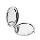 Fashion Portable Mini Round Makeup Mirror Compact Handbag Pocket Cosmetic Gift Silver