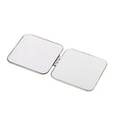 Pocket Mini Square Compact FULL STAINLESS STEEL Cosmetic Foldable Makeup Mirror Folding Mirror 2 Sides Will not Break into Pieces