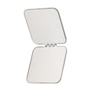 Pocket Mini Square Compact FULL STAINLESS STEEL Cosmetic Foldable Makeup Mirror Folding Mirror 2 Sides Will not Break into Pieces