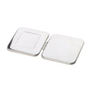 Pocket Mini Square Compact FULL STAINLESS STEEL Cosmetic Foldable Makeup Mirror Folding Mirror 2 Sides Will not Break into Pieces