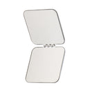 Premium Quality Pocket Mini Square Compact FULL STAINLESS STEEL Cosmetic Foldable Makeup Mirror Magnifying Mirror 2 Sides Will not Break into Pieces