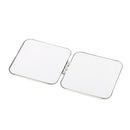 Premium Quality Pocket Mini Square Compact FULL STAINLESS STEEL Cosmetic Foldable Makeup Mirror Magnifying Mirror 2 Sides Will not Break into Pieces