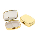 2pcs Metal Pill Box Case, Tablet Holder Storage Organizer Container with 2 Parts, made of Metal