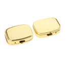 2pcs Metal Pill Box Case, Tablet Holder Storage Organizer Container with 2 Parts, made of Metal