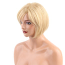 Beauty 12"/29cm Women Short Straight Cosplay Party BOB Wig Blonde+ Free Cap