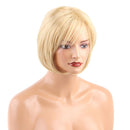 Beauty 12"/29cm Women Short Straight Cosplay Party BOB Wig Blonde+ Free Cap