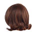 12 Inch Women Charming Straight Medium Synthetic Curly Tail Ombre Brown Wigs