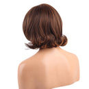 12 Inch Women Charming Straight Medium Synthetic Curly Tail Ombre Brown Wigs