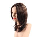 Synthetic Brown Long Straight Hair Wig Natural Shoulder Length Wig for Daily