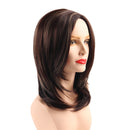 Synthetic Brown Long Straight Hair Wig Natural Shoulder Length Wig for Daily
