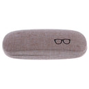 Burlap Protective Hard Shell Glasses Case Box for Eyeglasses and Sunglasses with Storage Bag