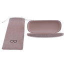 Burlap Protective Hard Shell Glasses Case Box for Eyeglasses and Sunglasses with Storage Bag