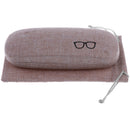 Burlap Protective Hard Shell Glasses Case Box for Eyeglasses and Sunglasses with Storage Bag