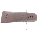 Burlap Protective Hard Shell Glasses Case Box for Eyeglasses and Sunglasses with Storage Bag