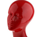 Red Long Neck Female Mannequin Manikin Head with Bust for Hair Wigs Hat Jewelry Display Model Stand Holder Rack Shelf