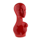 Red Long Neck Female Mannequin Manikin Head with Bust for Hair Wigs Hat Jewelry Display Model Stand Holder Rack Shelf