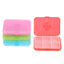 4pcs 6 Slots Plastic Portable Medicine Storage Pill Tablet Organizer Box Case