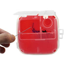 Red Sharps Bin Needle Blade Waste Disposal Container with Locking Lid 1.0L