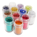 12x Shimmer Glitter Eyeshadow Loose Dust Powder Pigment For Tattoo Body Nail