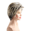 10'' Natural Women Straight Short Layered Wigs Synthetic Full Wig Gradient