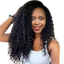 24'' Synthetic Afro Fluffy Curly Hair Wigs For Black Woman Long Kinky Black