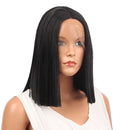 Women Natural Black Medium Long Wig Straight Hair Full Wig Heat Resistant for Cosplay Party