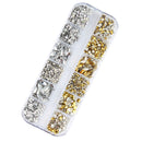 3D Nail Art Rivet Studs Star Heart Bead Square Mixed Size Tips Set, Gold and Silvery Glitter Nail Decor Manicure Tools