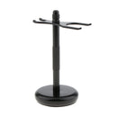 Weighted Base 2 Prongs Shaving Brush Safety Manual Shaver Holder Stand Black