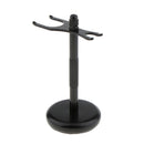Weighted Base 2 Prongs Shaving Brush Safety Manual Shaver Holder Stand Black