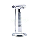 Traditional Double Edge Shaving Safety Shaver + Shave Holder Stand Bathroom Set
