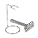 Traditional Double Edge Shaving Safety Shaver + Shave Holder Stand Bathroom Set