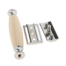 MenÂ’s Traditional Classic Double Edge Shaving Safety Shaver Wooden Handle