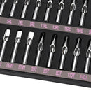Lot 22pcs Stainless Steel Tattoo Machine Tips Set Nozzle Tube for Needles Reusable Kit in Box