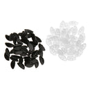 50 Pairs Ultra Soft Push In Silicone Nose Pads Optical Glasses Sunglasses Spectacles Eyeglass Nosepads 15mm Black Clear