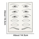 Eyebrow Tattoo Kit Eyebrow Eyeliner Lip Microblading Pen Pigment Practice Skin for Manual Permanent Makeup Tattoo Supplies