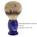 High Quality Resin Long Handle Shaving Brush Tool For Men Barber Blue