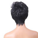 Women Short Wave Curly Hair Wig - Oblique Bangs Fluffy Hairpieces - Heat Resistant - Cosplay, Party, Costume - 22Cm