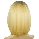 Charming Short Straight Bob Hairstyle Wig Natural Synthetic Gradient Wigs & Cap for Women