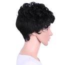 10 Inch Short Wigs for Black Women With Free Wig Cap Synthetic Hair Culry Wig Color Black