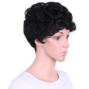 10 Inch Short Wigs for Black Women With Free Wig Cap Synthetic Hair Culry Wig Color Black