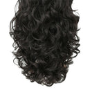 Ladies Synthetic 60cm Wavy Curls Full Hair Wig, Black Curly Middle Part Style Hairpieces