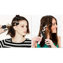 Ladies Synthetic 60cm Wavy Curls Full Hair Wig, Black Curly Middle Part Style Hairpieces